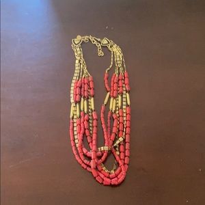 Coral statement necklace- Stella and Dot